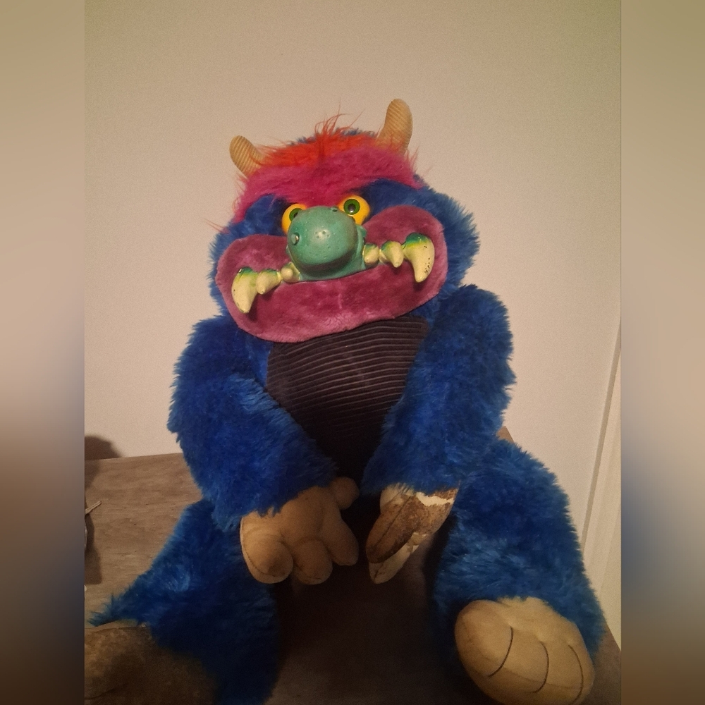 Vintage 1986 My Pet Monster Plush AmToy Big 24” Original Stuffed Animal No Cuffs
